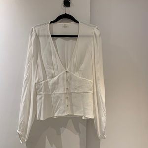 Aritzia white blouse